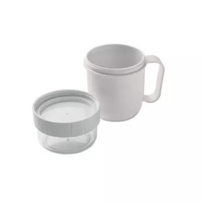Kubek śniadaniowy z pojemnikiem 450 ml CUP ON GO - Bialy (MO2679-06)