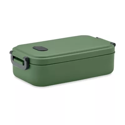 Lunchbox z PP z zaworem i klamrami 800 ml INDUS - Ciemnozielony (MO6855-60)