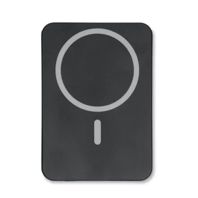 Powerbank magnetyczny ultracienki 5000 mAh SLIMVOLT - Czarny (MO3178-03)