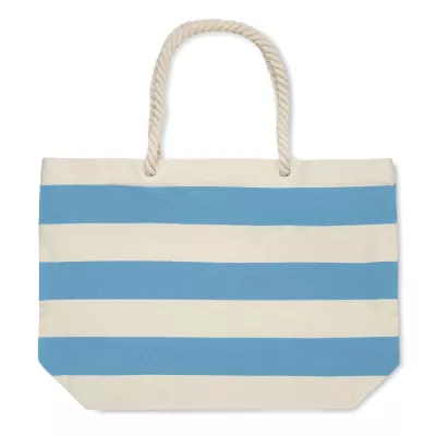 Torba plażowa bawełniana 220 g/m² HEAVEN STRIPE - Baby Blue (MO2126-66)