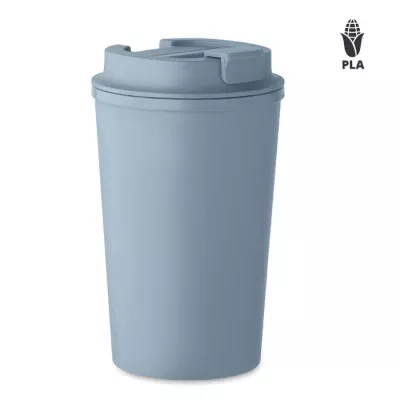 Kubek dwuścienny z PLA 350 ml BEIBAKU - Petrol (MO2310-20)