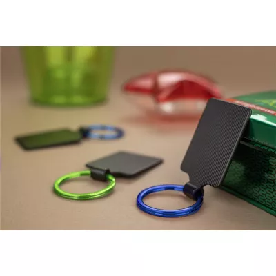 Brelok metalowy z grawerem w kolorze kółka COLORS - niebieski (17929-03)