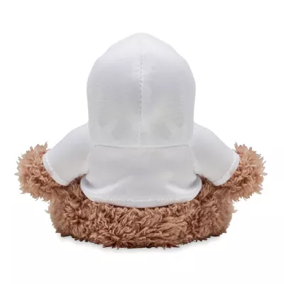 Maskotka małpka w bluzie z kapturem LENNY - Bialy (MO6737-06)