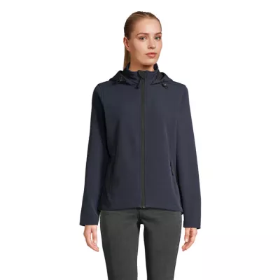 Softshell damski z kapturem Sol's RACE HOODED WOMEN - French Navy (S04448-FN)