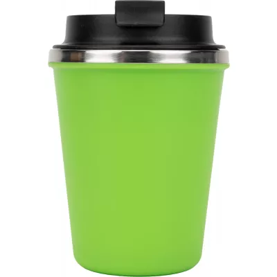 Kubek termiczny 350 ml z powłoką z recyklingu METODY - jasnozielony (8496229)