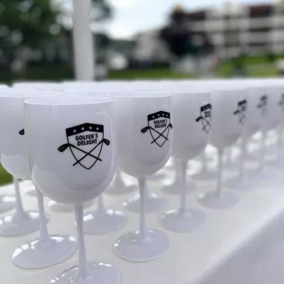 Kieliszek plastikowy 450 ml CHIARA - biały (8146106)