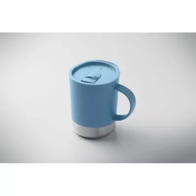 Kubek z PP z przesuwaną pokrywką 300 ml BEAKER - Petrol (MO2772-20)