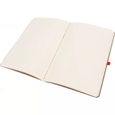 Notatnik A5 z czystymi stronami i długopisem z materiałów z recyklingu CHLOE - czerwony (2377605)