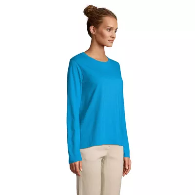 Koszulka damska z długim rękawem Sol's MONARCH WOMEN - Aqua (S04443-AQ)