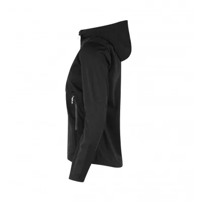 Kurtka damska ID softshell z kapturem 0837 185 g/m² - Black (0837-BLACK)