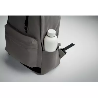 Plecak na laptop 15" z recyklingu 450 g/m² LEIRUR - Kamienny Szary (MO2391-15)