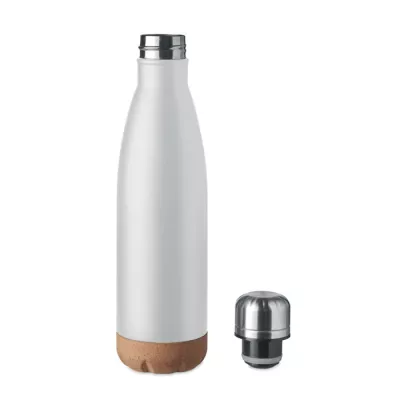Butelka termiczna z korkową podstawą 500 ml ASPEN CORK - Bialy (MO6313-06)