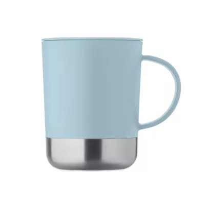 Kubek z PP z przesuwaną pokrywką 300 ml BEAKER - Baby Blue (MO2772-66)