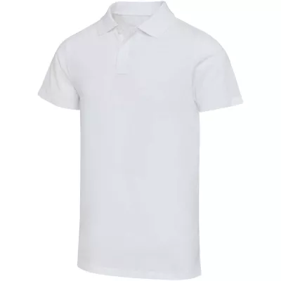 Graphite organiczna koszulka polo unisex o gramaturze 180 g/m², z krótkim rękawem i certyfikatem OCS - Biały (39559-WHITE)