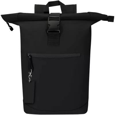 Resi Plus brelok z prostokątną zawieszką z recyklingowanego materiału z certyfikatem GRS - Czarny (13014190)