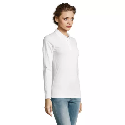 Polo damskie 180 g/m² Sol's PERFECT LSL WOMEN - Bialy (S02083-WH)
