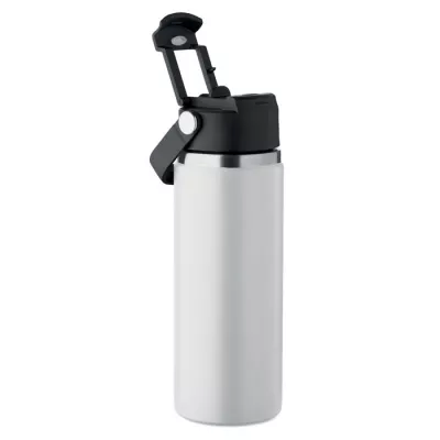 Butelka termiczna ze słomką 500 ml SUMA GRIP - Bialy (MO2775-06)
