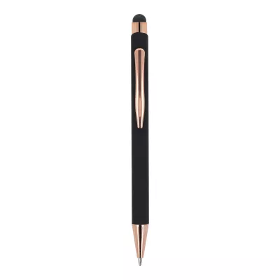 Długopis aluminiowy Prague grawer różowe złoto - czarny (LT87887-N0002)
