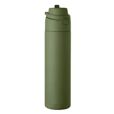 Butelka stalowa ze słomką 650 ml TOIEN ONE - Ciemnozielony (MO2989-60)