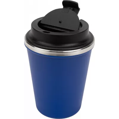 Kubek termiczny 350 ml z powłoką z recyklingu METODY - granatowy (8496244)