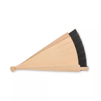 Wachlarz drewniany z 34 żebrami WOODFAN - Czarny (MO2883-03)