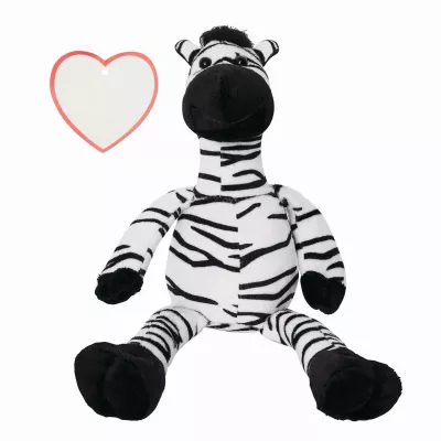 Pluszowa zebra LORENZO - biały, czarny (56-0502077)