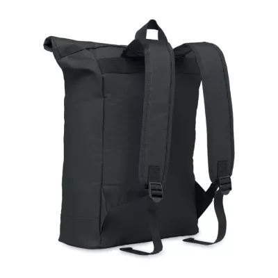 Plecak rolltop na laptop 15" z poliestru 600D IREA - Czarny (MO2170-03)