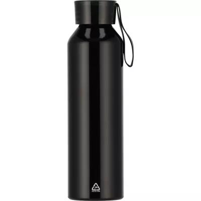 Butelka z aluminium z recyklingu CORK 600 ml - czarny (424703)