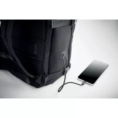 Plecak kabinowy z RPET na laptop 15" FLYHIGH - Czarny (MO2784-03)