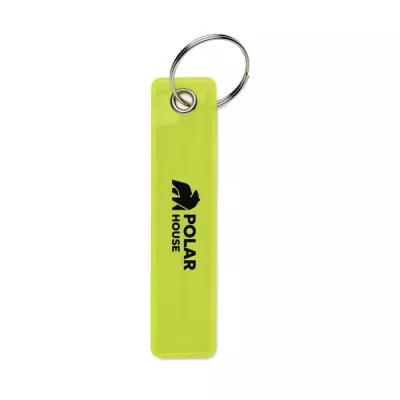 Brelok odblaskowy z PVC KEYFLECT - Fluorescencyjny Zólty (MO2626-70)