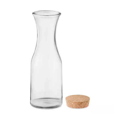 Karafka ze szkła z recyklingu z korkiem 1000 ml PICCA - Przezroczysty (MO6655-22)