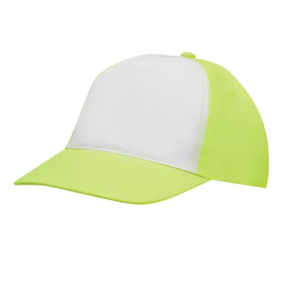 5 segmentowa czapka SHINY - biały, żółty (56-0701801)