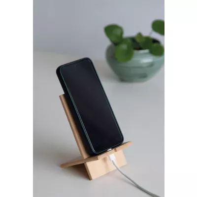 Stojak na smartfon BAMBOO CHAIR - brązowy (56-1107369)
