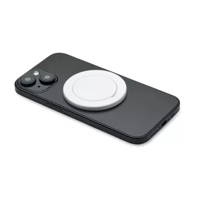 Uchwyt magnetyczny na telefon z ABS z recyklingu ABLE - Bialy (MO2556-06)