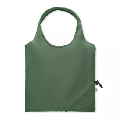 Torba składana z recyklingu 140 g/m² CARRIE COLOUR - Ciemnozielony (MO2487-60)