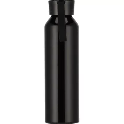 Butelka z aluminium z recyklingu CORK 600 ml - czarny (424703)