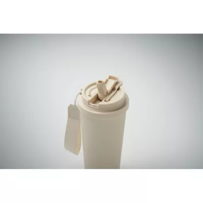 Kubek termiczny 2 w 1 ze stali 500 ml TOPAZ LARGE - Bezowy (MO2662-13)