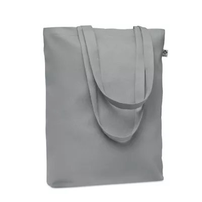 Torba płócienna z bawełny organicznej 270 g/m² COCO - Szary (MO6713-07)