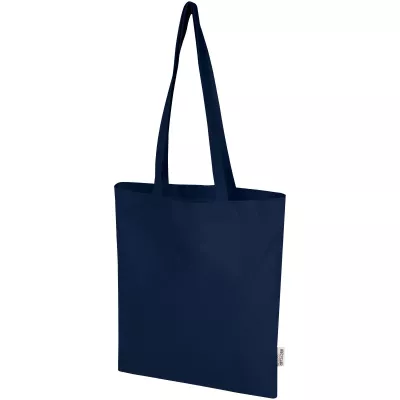 Madras Blend torba na zakupy z bawełny z recyklingu z certyfikatem GRS o gramaturze 140 g/m² i pojemności 7l - Granatowy (12076055)