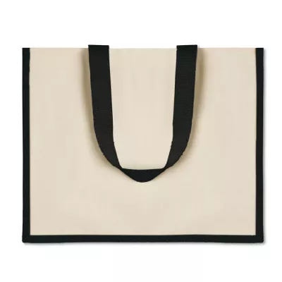 Torba jutowa laminowana CAMPO DE FIORI - Czarny (MO8967-03)