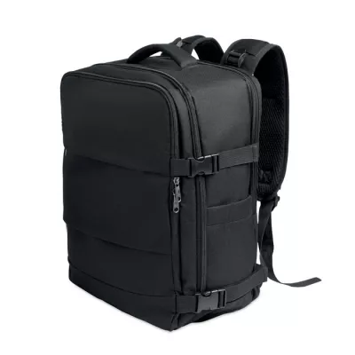 Plecak kabinowy z RPET na laptop 15" FLYHIGH - Czarny (MO2784-03)