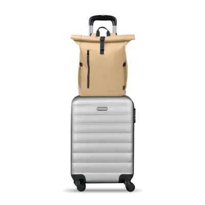 Plecak rolltop na laptop RPET 600D BANGKOK ROLL - Khaki (MO2643-39)
