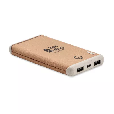Powerbank 10 000 mAh z ładowarką 10W RALIA - Bezowy (MO6844-13)