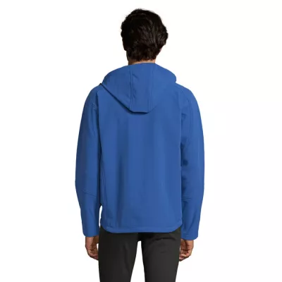 Softshell męski z kapturem 340 g/m² Sol's REPLAY MEN - Niebieski (S46602-RB)
