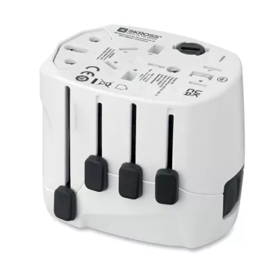 Adapter podróżny 3-biegunowy Skross PRO 3-POLE - Bialy (MO2982-06)