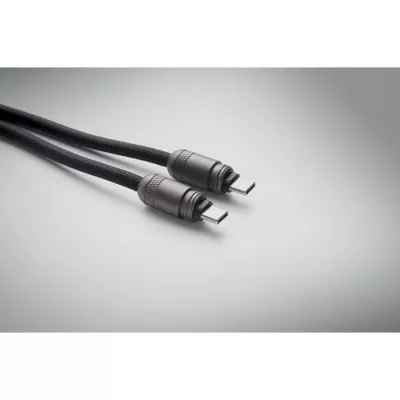 Smycz do telefonu z kablem 60W USB-C SHAKA - Czarny (MO2585-03)