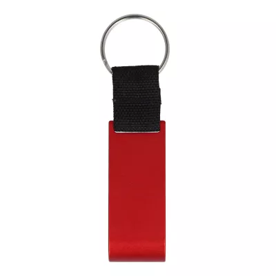 Brelok z otwieraczem do butelek i żetonem 3 w 1 - czerwony (LT93103-N0021)