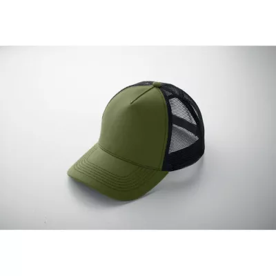 Czapka z daszkiem trucker bawełniana 250 g/m² BLIST - Zieleń Wojskowa (MO2986-49)