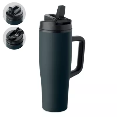 Kubek termiczny ze stali z recyklingu 900 ml ATLANTA - Francuski Granat (MO3213-85)