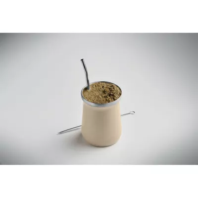 Kubek do yerba mate z bombillą 240 ml MIYERBA - Bezowy (MO2776-13)